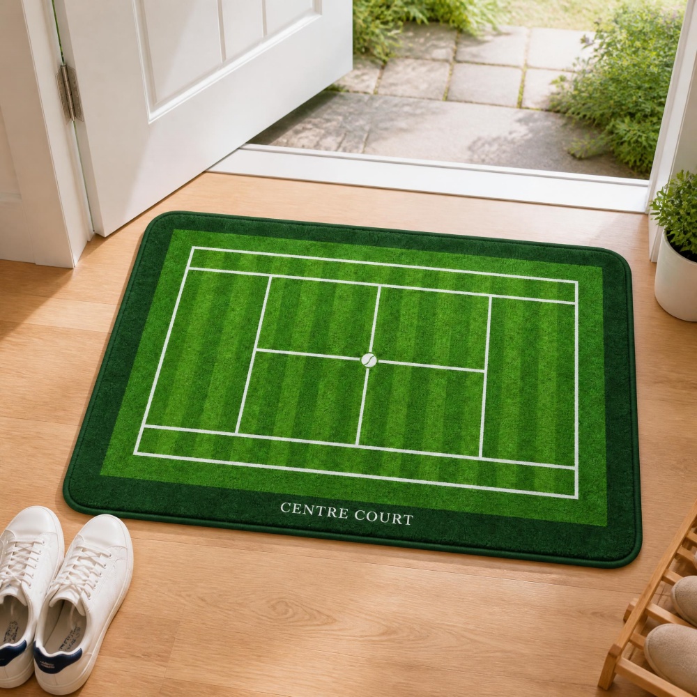Table Tennis Footwork - Green Grass Tennis Court Crystal Velvet