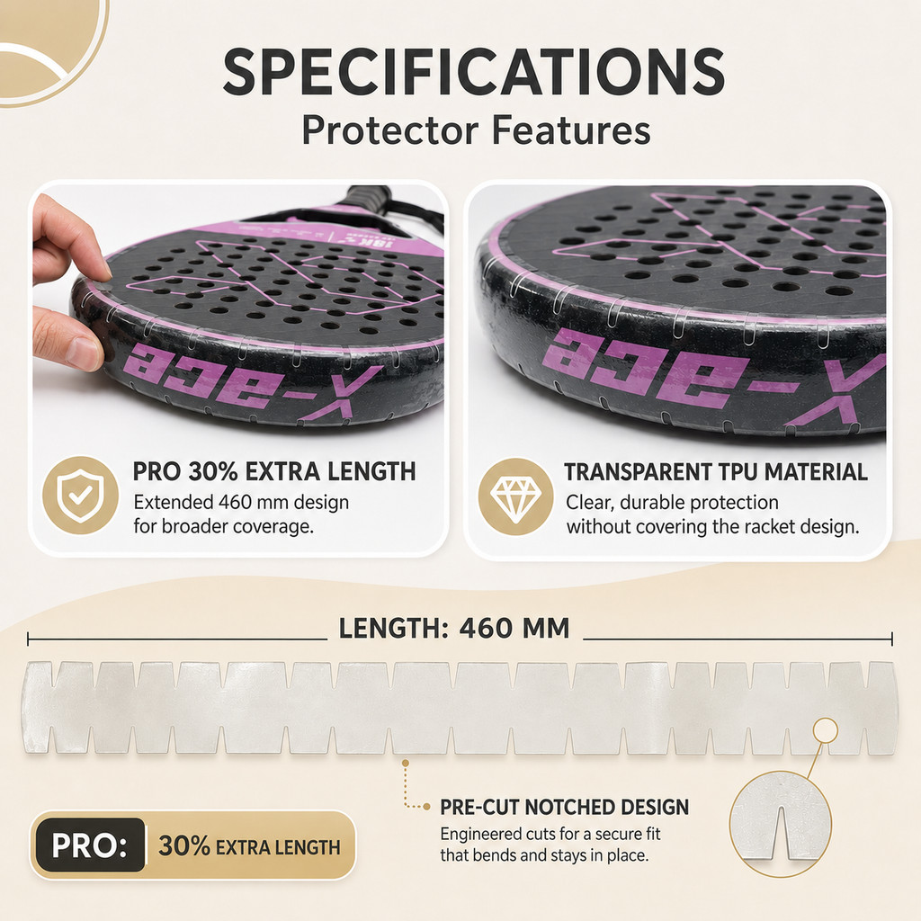 X-ACE Padel Racket Edge Guard  - огляд і ціна Side Tape Racket