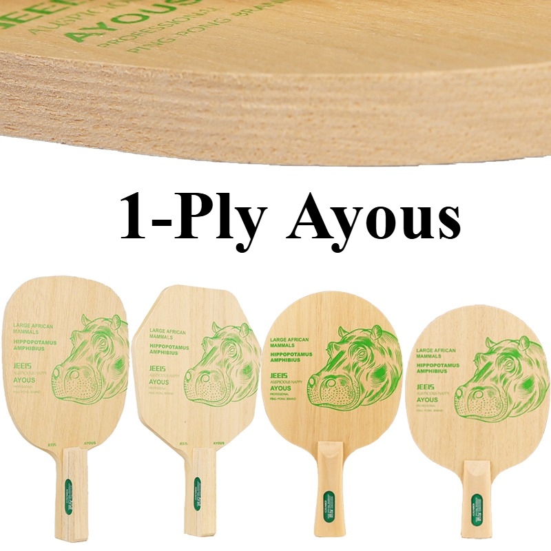 JEELS Green Hippo 1 Ply Ayous  - огляд і ціна Table Tennis Paddles