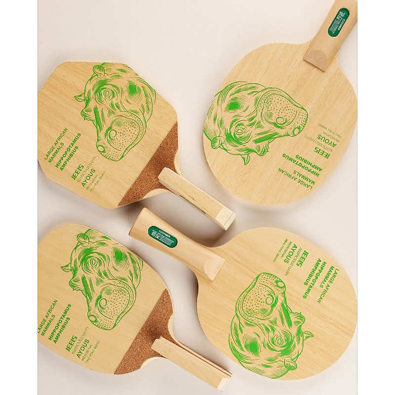 JEELS Green Hippo 1 Ply Ayous  - огляд і ціна Table Tennis Paddles