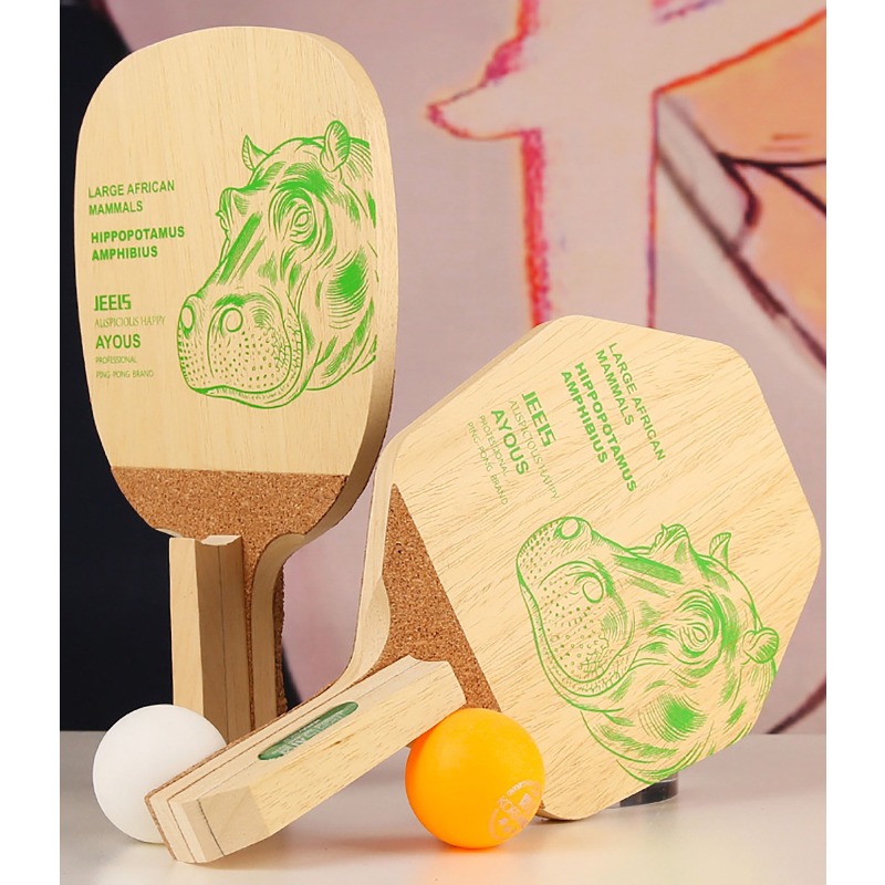 JEELS Green Hippo 1 Ply Ayous  - огляд і ціна Table Tennis Paddles