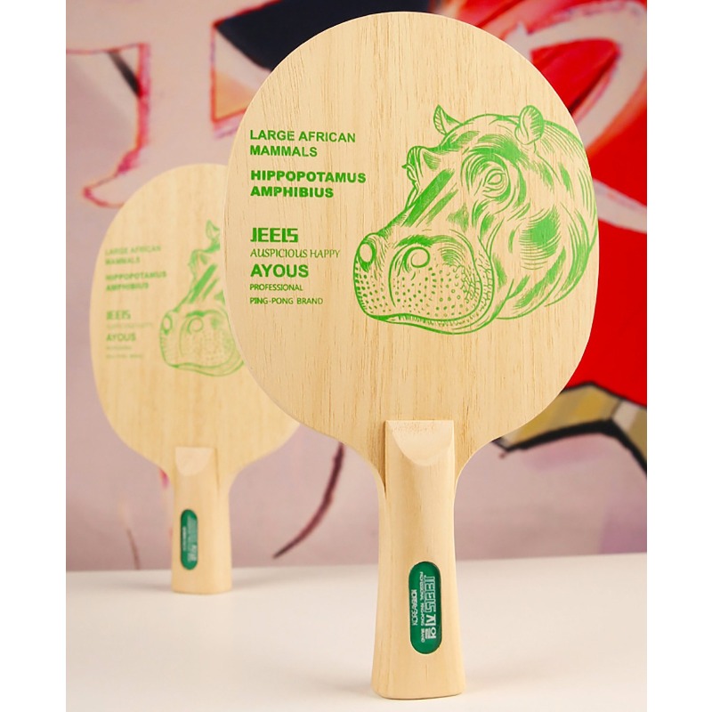 JEELS Green Hippo 1 Ply Ayous  - огляд і ціна Table Tennis Paddles